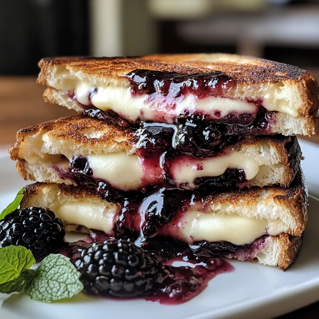 Brie & Blackberry Jam Grilled Cheese
