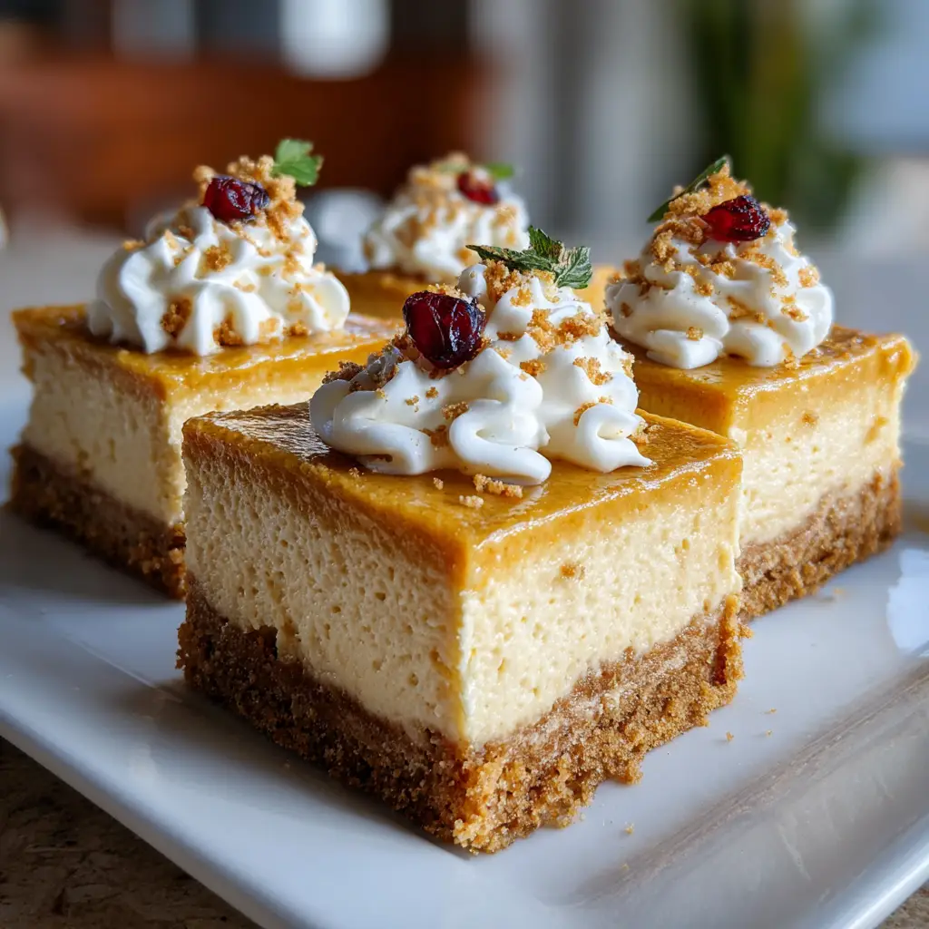 Pumpkin Cheesecake Bars