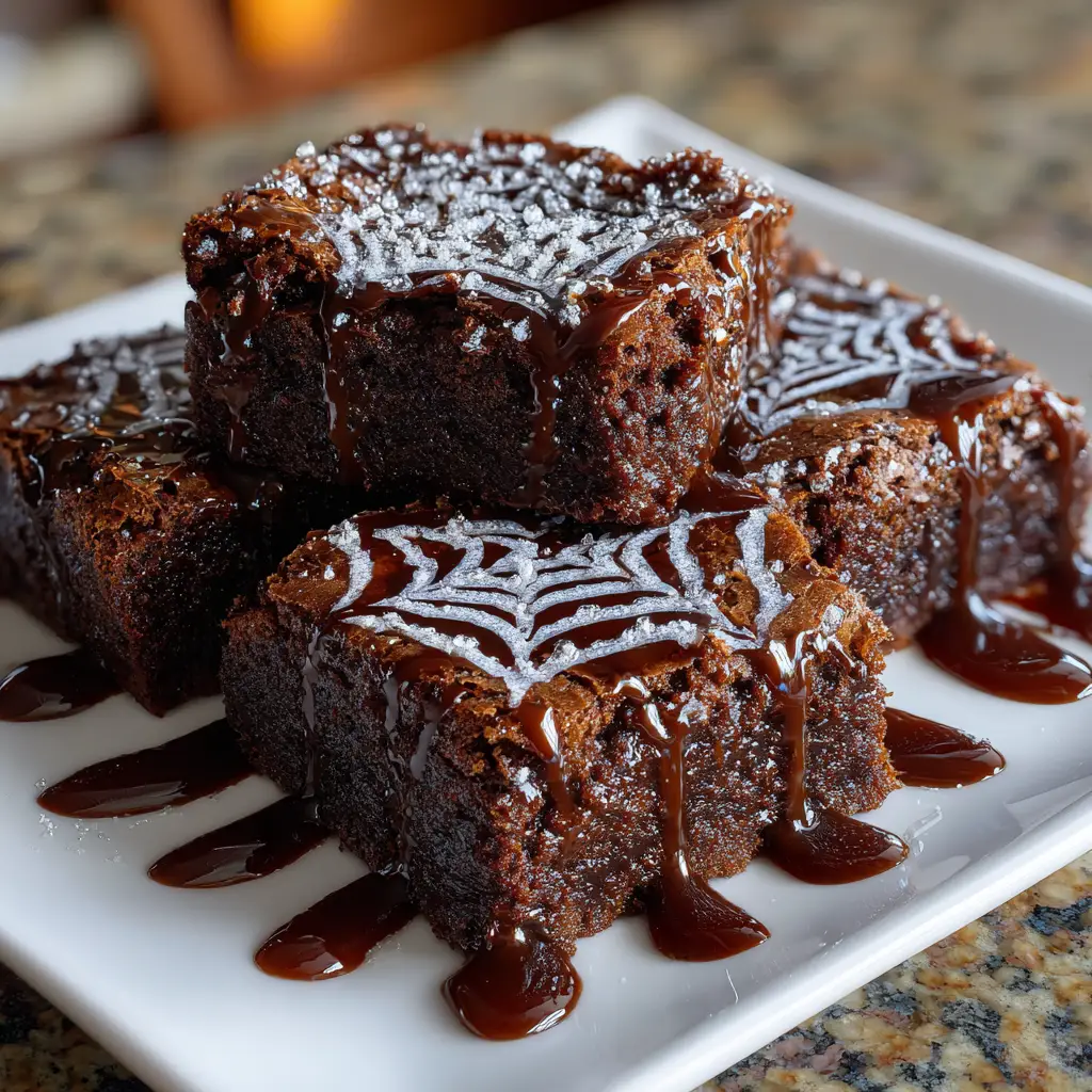 Spiderweb Brownies
