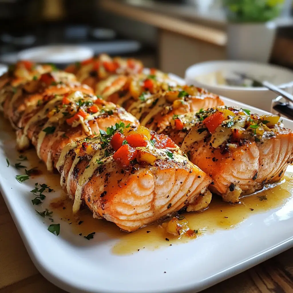 Mediterranean Stuffed Salmon