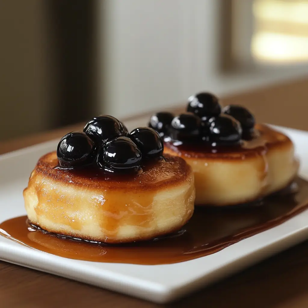 Brown Sugar Boba Soufflé Pancake
