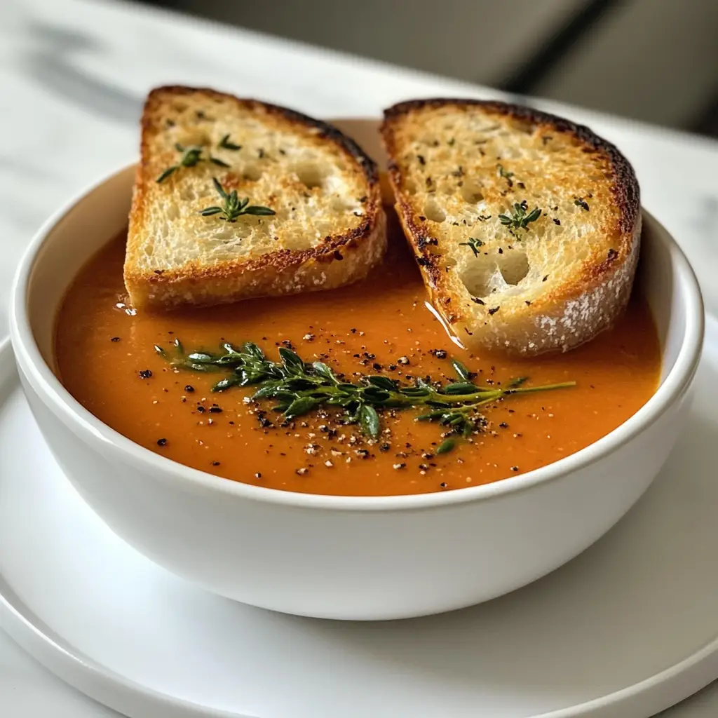 Roasted Tomato Soup with Herbs