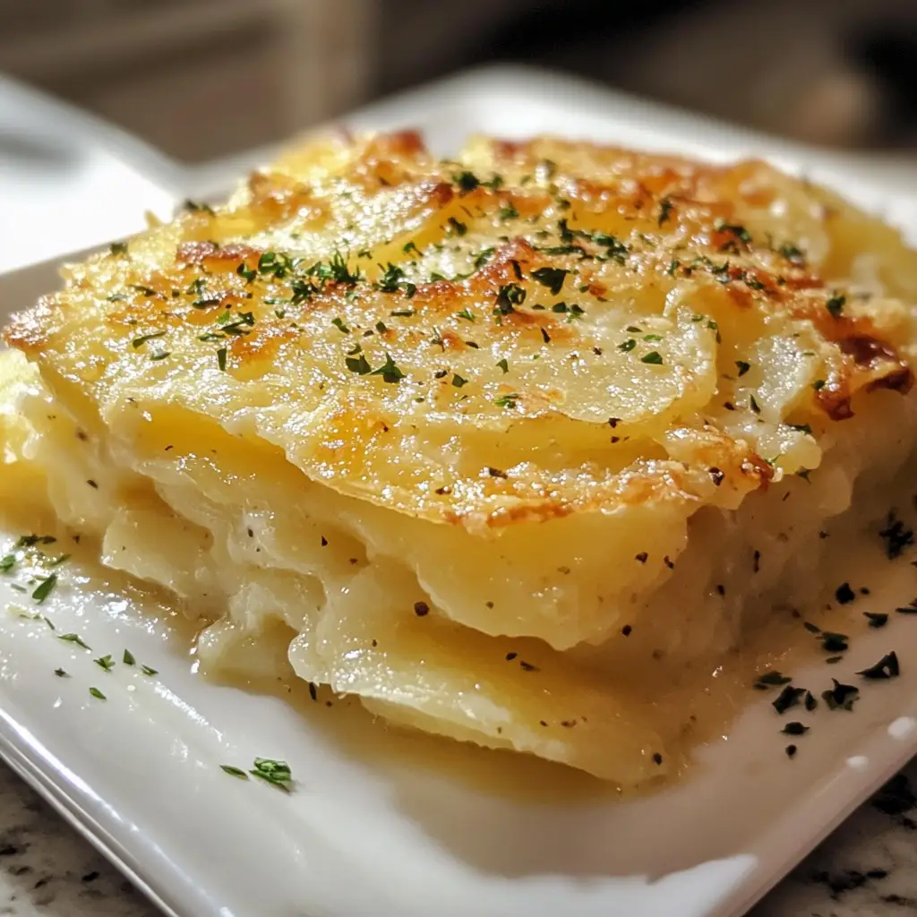 Crispy Parmesan and Gruyere Potato Gratin