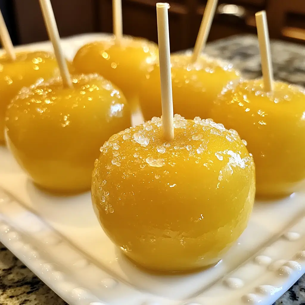 Pineapple Lemonade Candy Apples