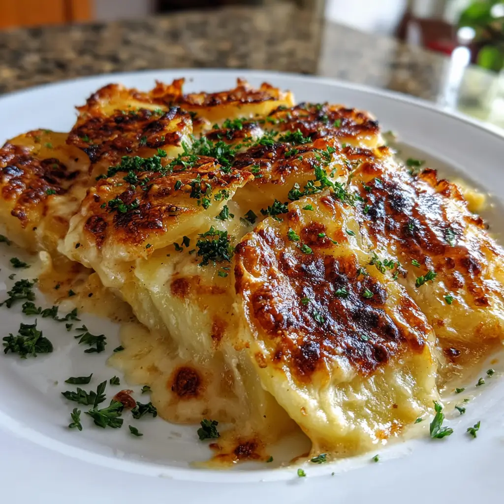 Scalloped Potatoes with Three Cheeses