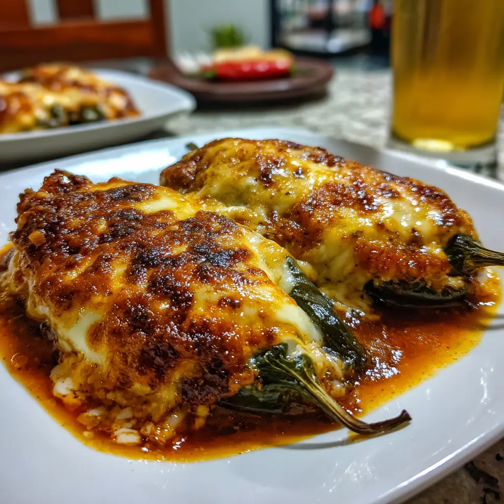 Baked Chili Rellenos Cheese