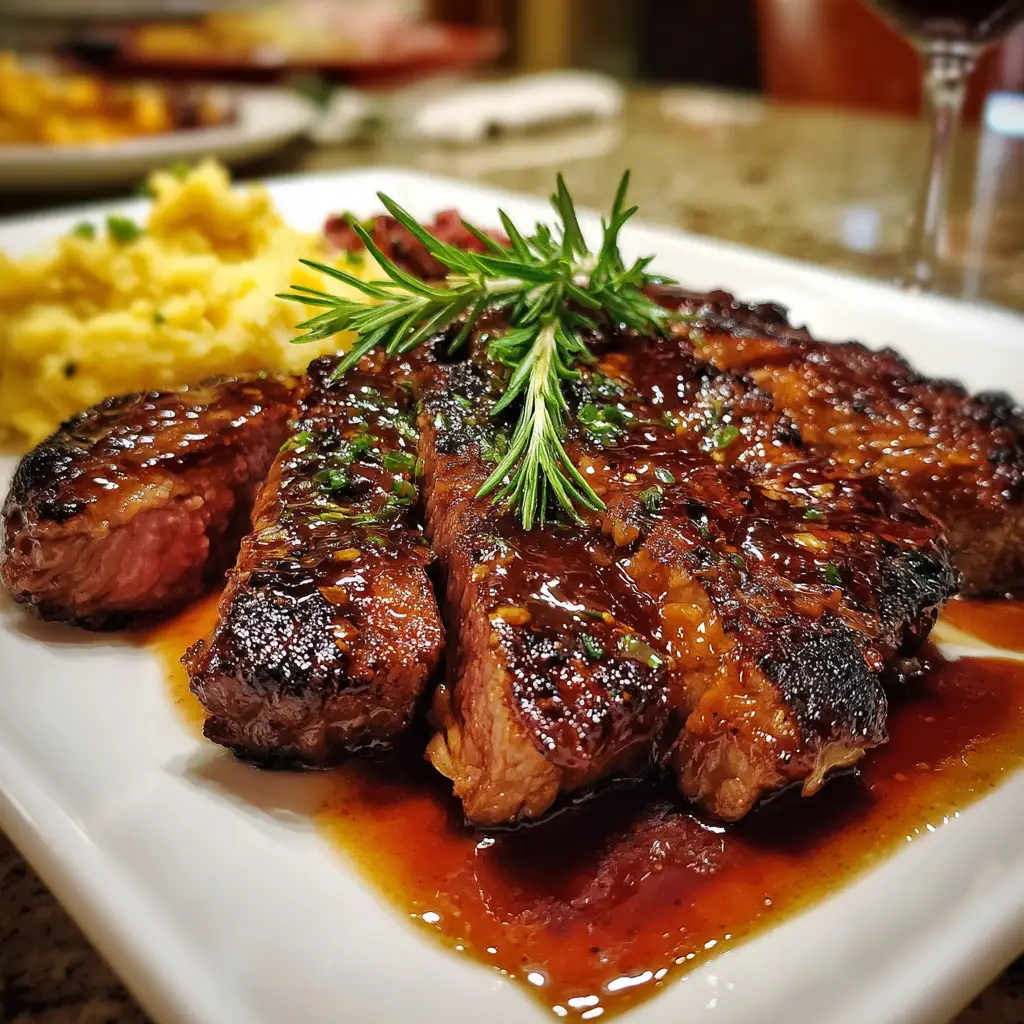 One-Skillet Creamy Honey BBQ Steak