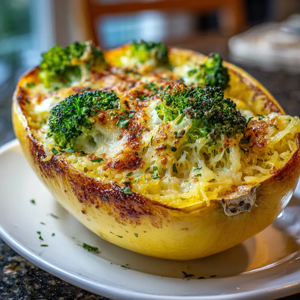 Stuffed Spaghetti Squash Broccoli