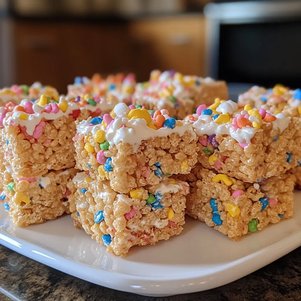 Circus Animal Cookie Rice Krispie Treats