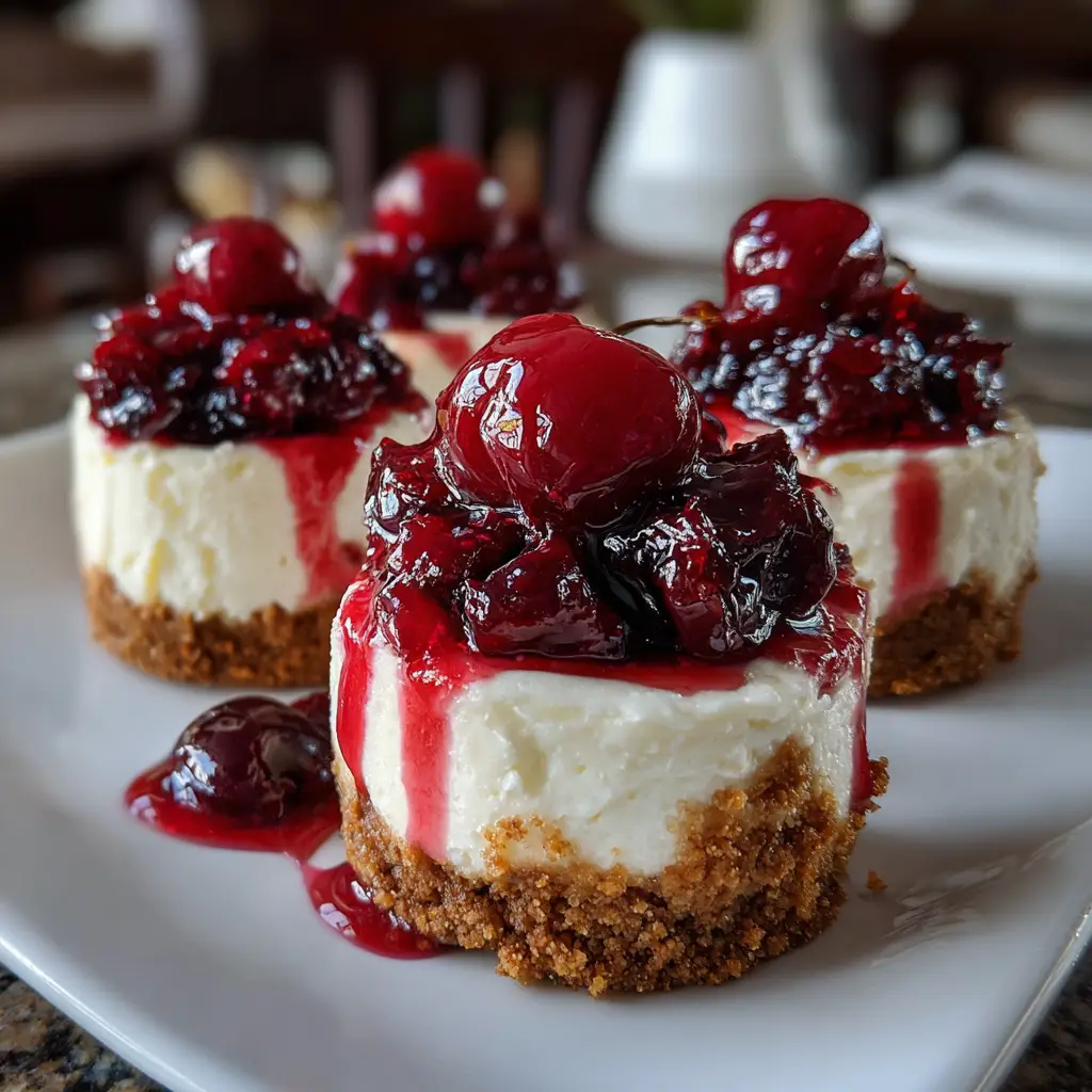 Mini Cherry Cheesecakes