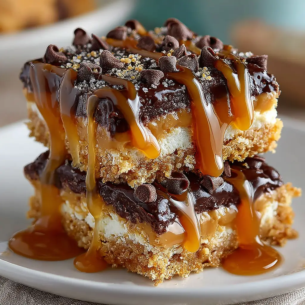 Peanut Butter Chocolate Bars (No-Bake)