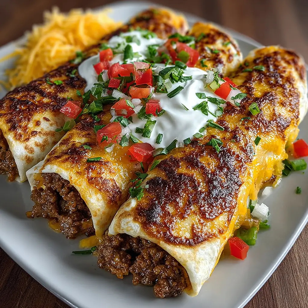 Cheesy Beefy Roll-Ups Recipe