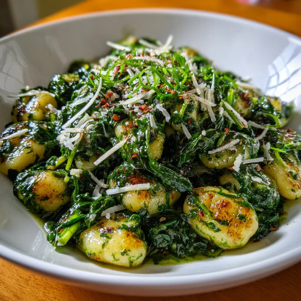Green Gnocchi with Wild Spinach