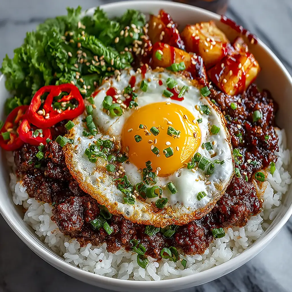 Korean Ground Beef Bowl Recipe