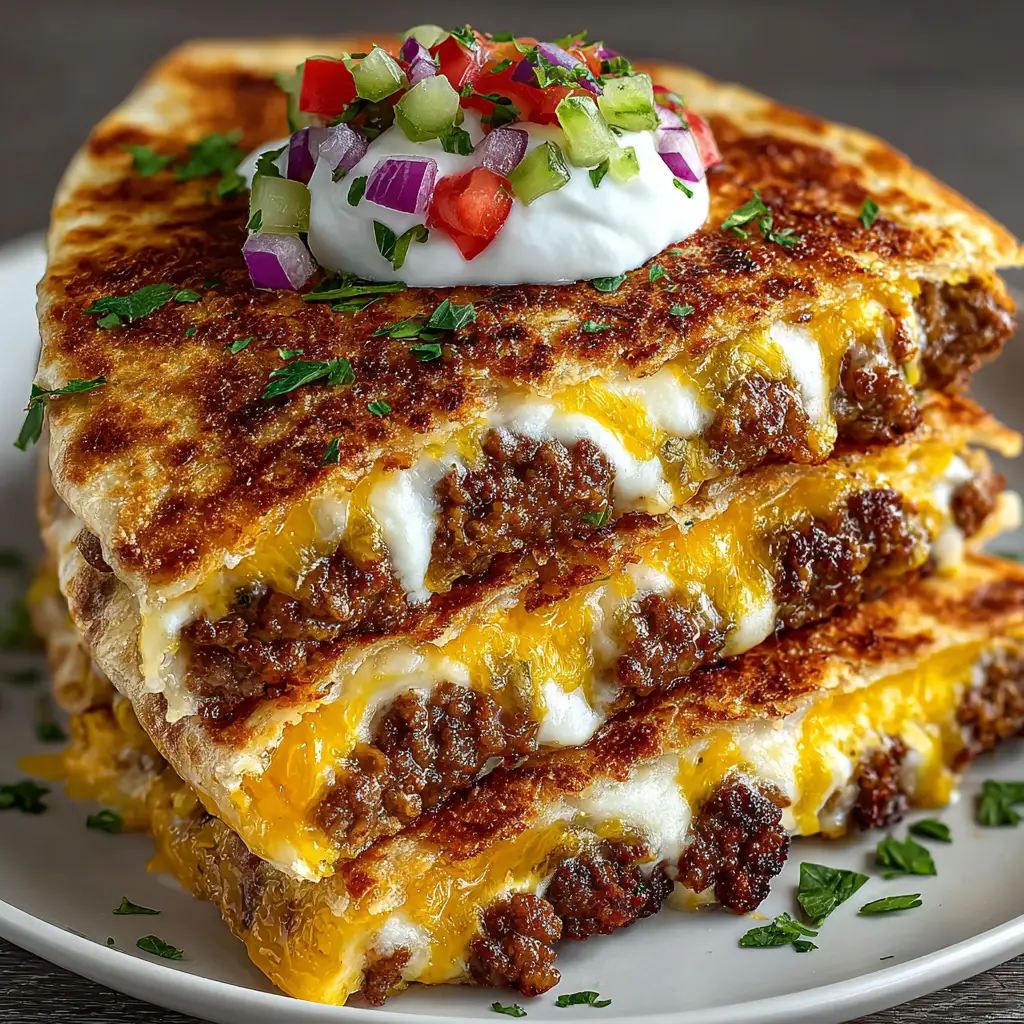 Smash Burger Quesadillas Recipe