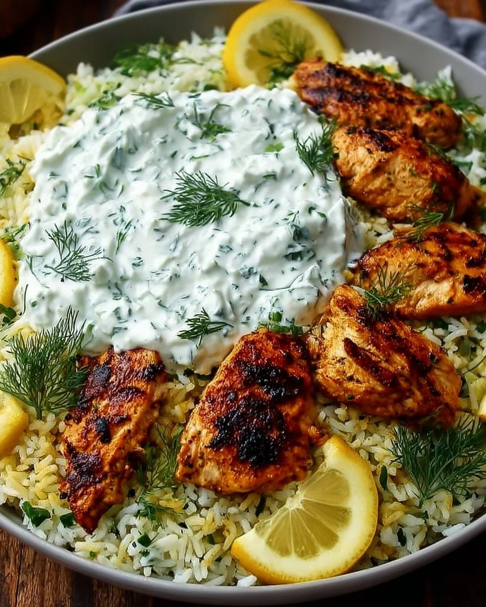 Dump And Bake Chicken Tzatziki Rice for Effortless Flavor