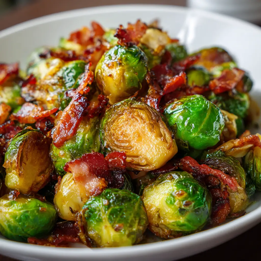 Hot Honey Brussels Sprouts with Bacon