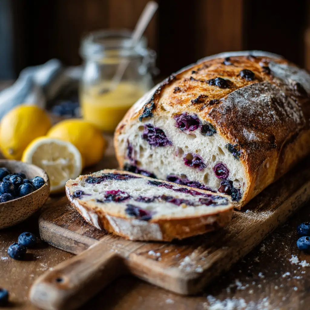 Lemon Blueberry Sourdough Bread