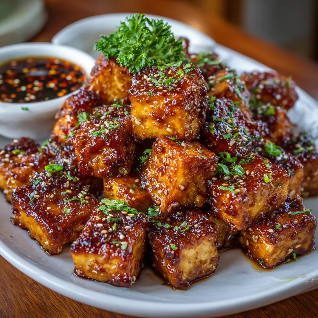 Crispy Honey Garlic Tofu